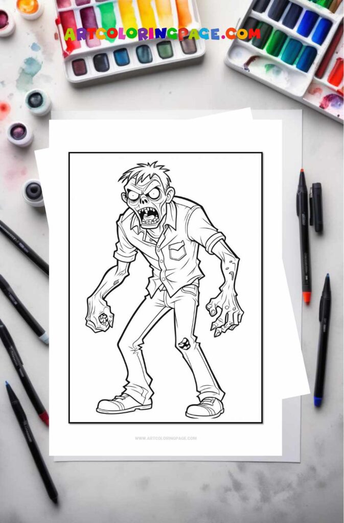 Zombies Coloring Page Collections for All Ages