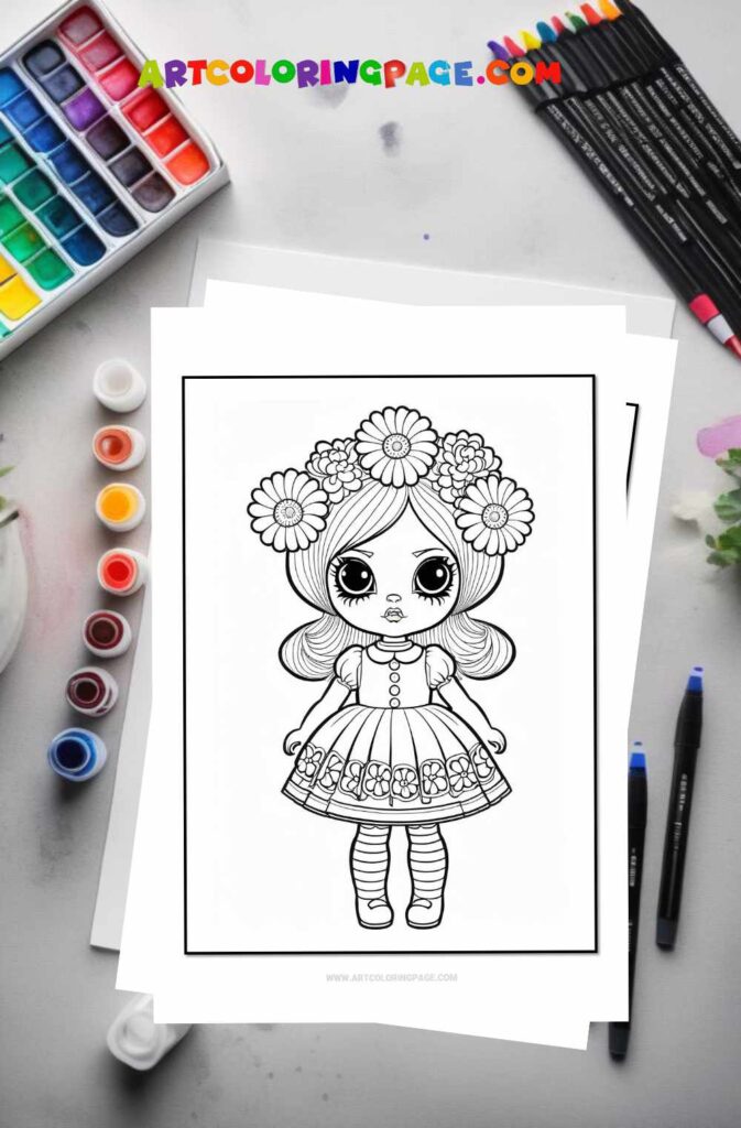 Doll Gothic Coloring Pages Collections for All Ages