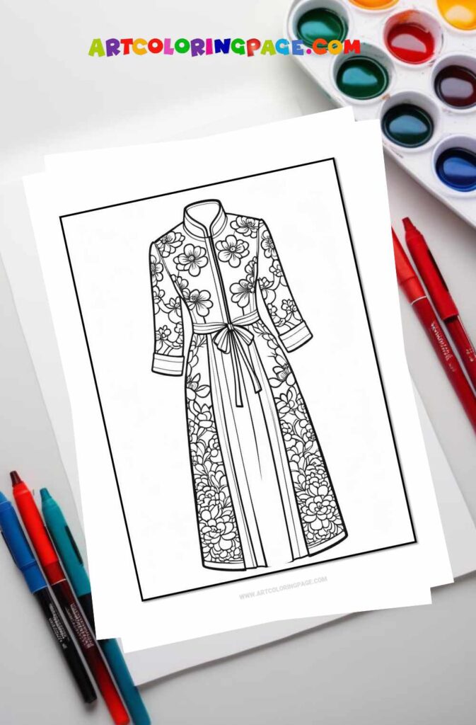 Dresses Coloring Pages Collections for All Ages