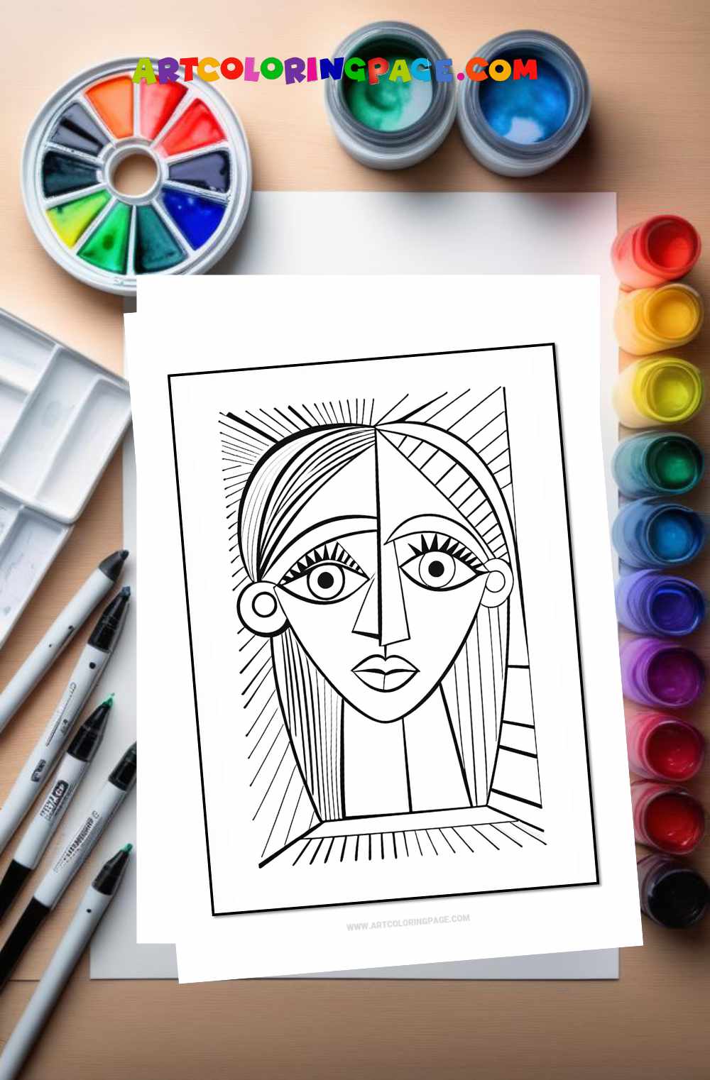Art Coloring Pages: Abstract Picasso