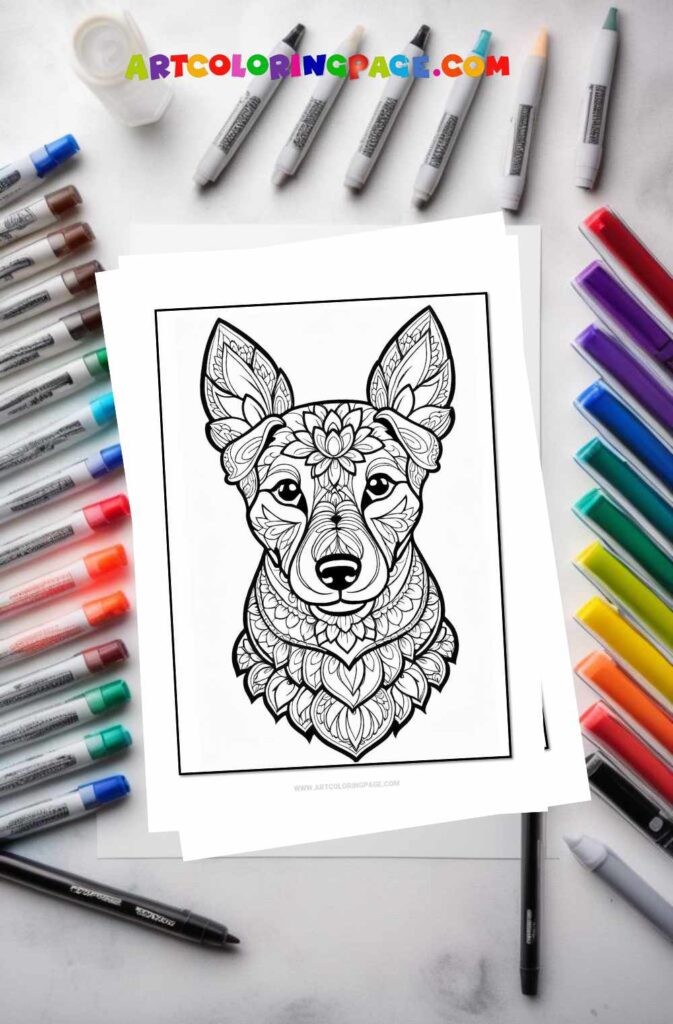Dogs Mandalas Coloring Pages Collection