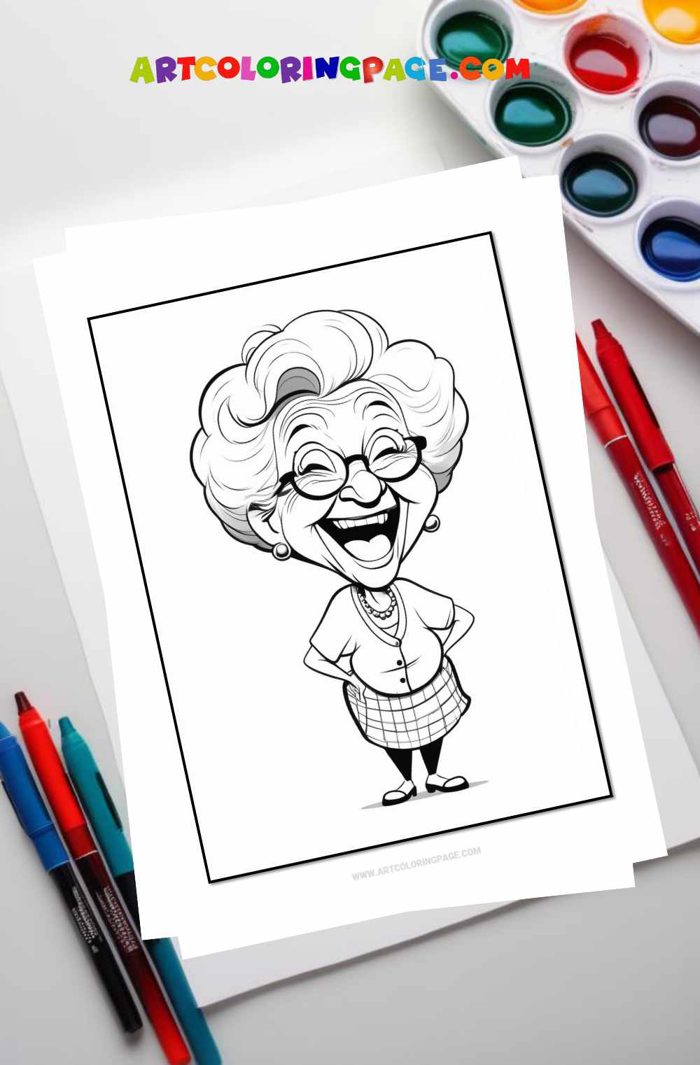 Crazy Grandma Coloring Page Collections for All Ages