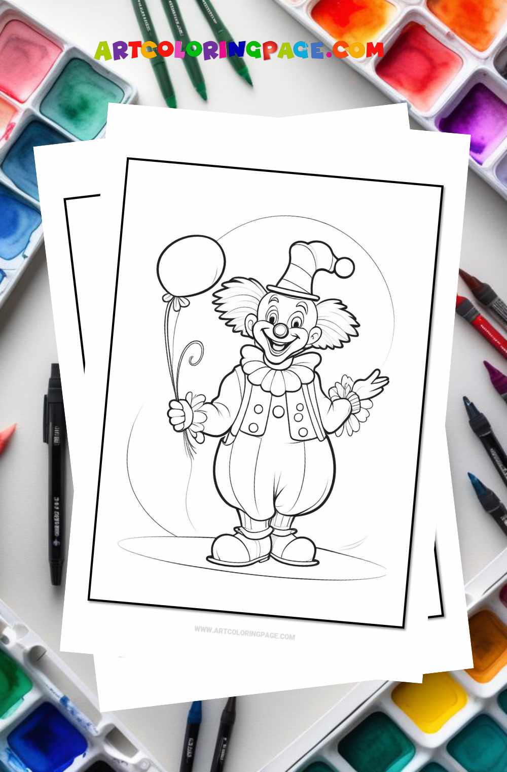 Cute Clowns Coloring Page Collections for All Ages