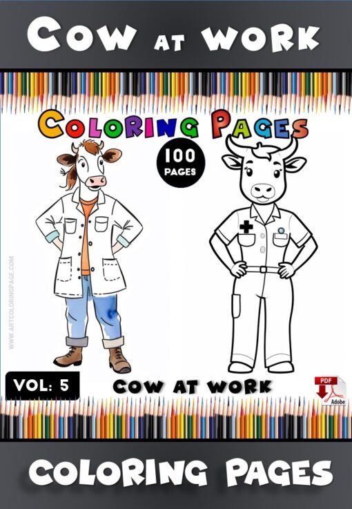 Moo-dful Moments Await with Cow Coloring Sheets Vol. 5!