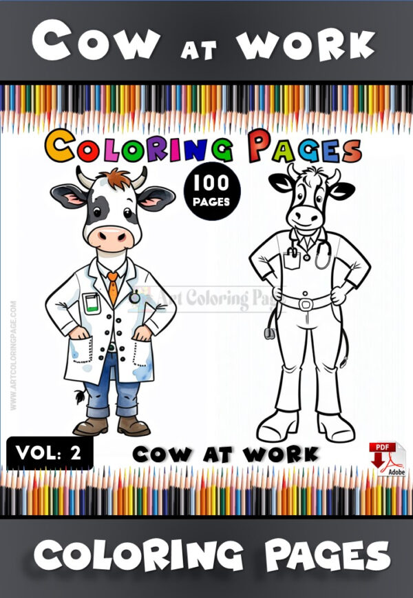 Moo-tiful Adventures Await with Cow Coloring Sheets Vol. 2