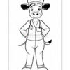 A cartoon cow character wearing a chef's hat and scrubs, with a stethoscope around its neck, standing with hands on hips and a confident expression.