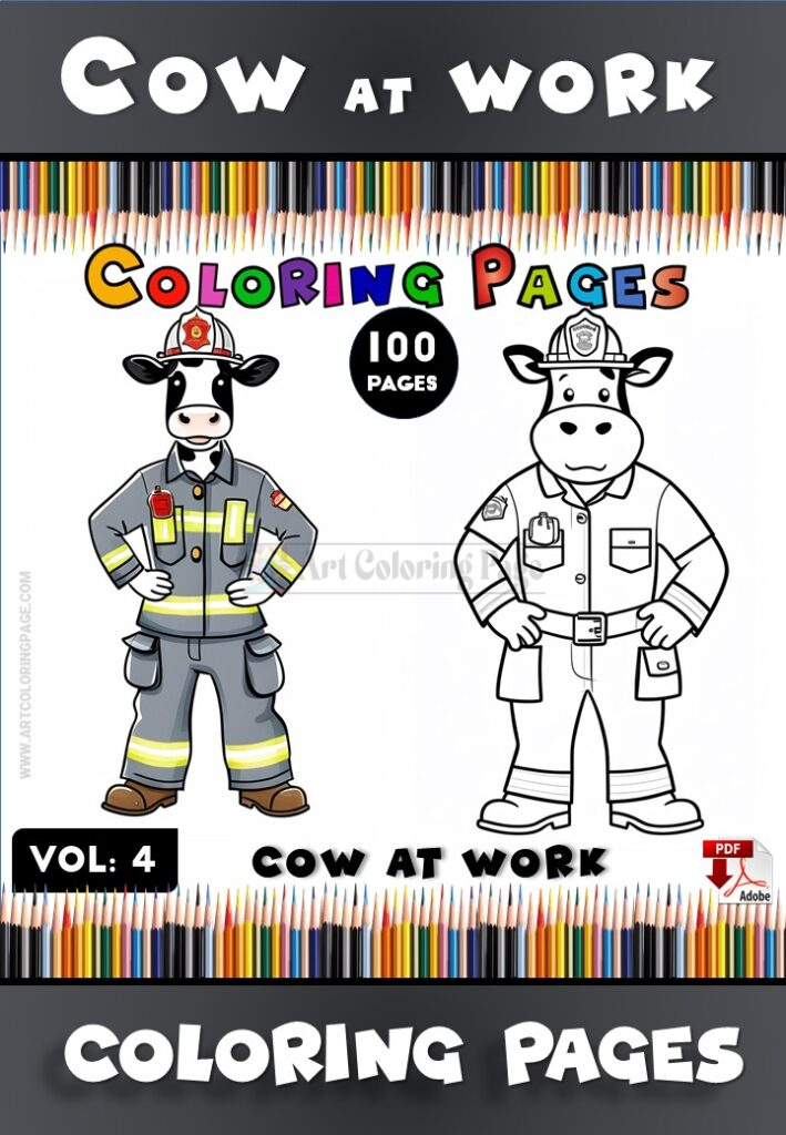 Moo-ve into Creativity with Cow Coloring Page Vol 4!