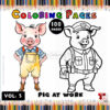 Oink into Creativity with Coloring Sheets of Pigs Vol: 3!