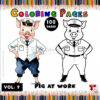 Oink into Creativity with Pigs Coloring Pages Vol 9!