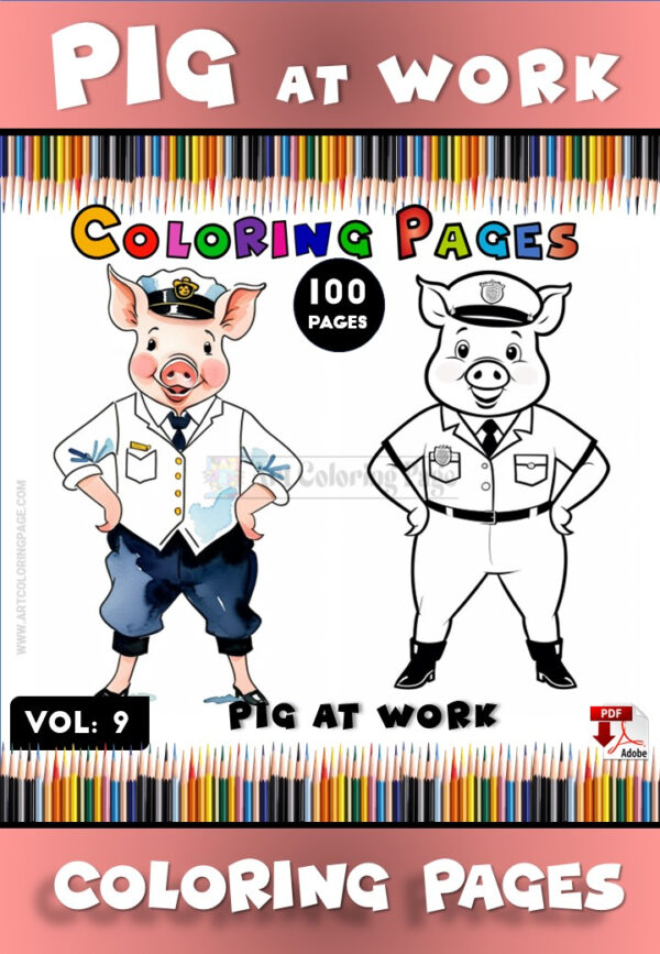 Oink into Creativity with Pigs Coloring Pages Vol 9!