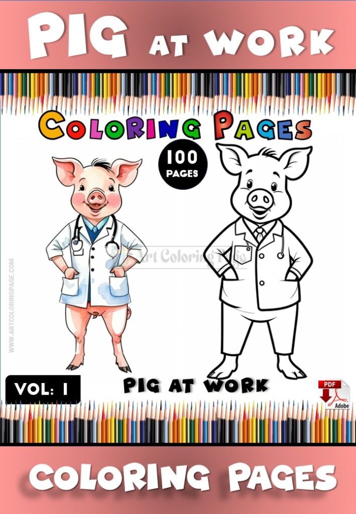 Oink-tastic Fun Awaits with Pig Coloring Pages Vol 1!