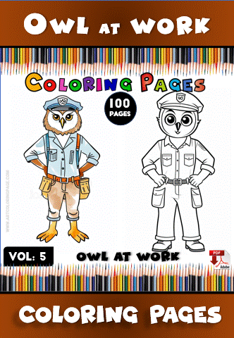 Alternative view of Hoot into Creativity with Owl Coloring Pages Colored Vol: 5!