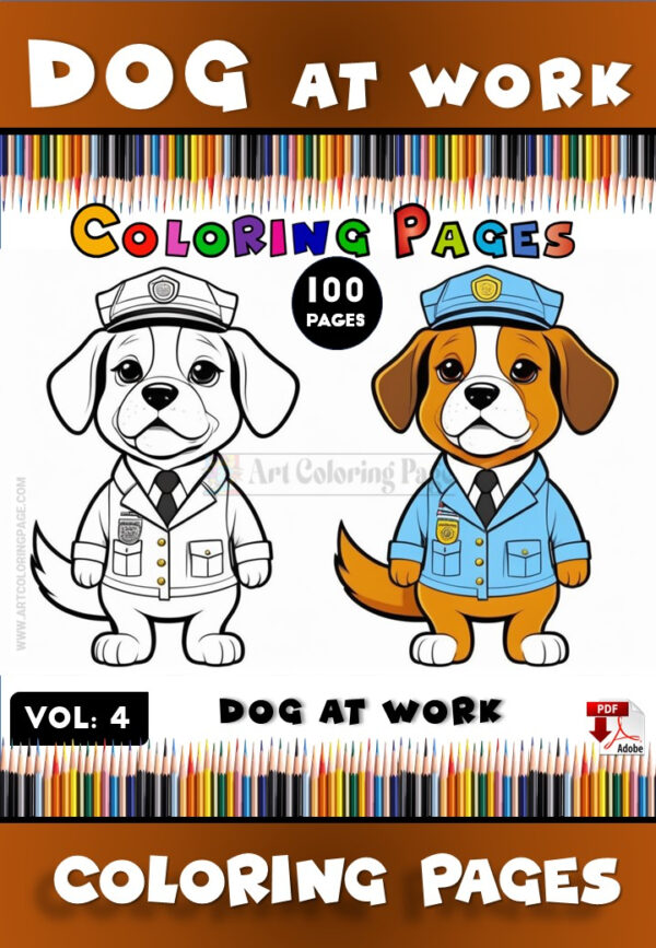 Pawsome Fun with Dog Coloring Page Vol: 4!