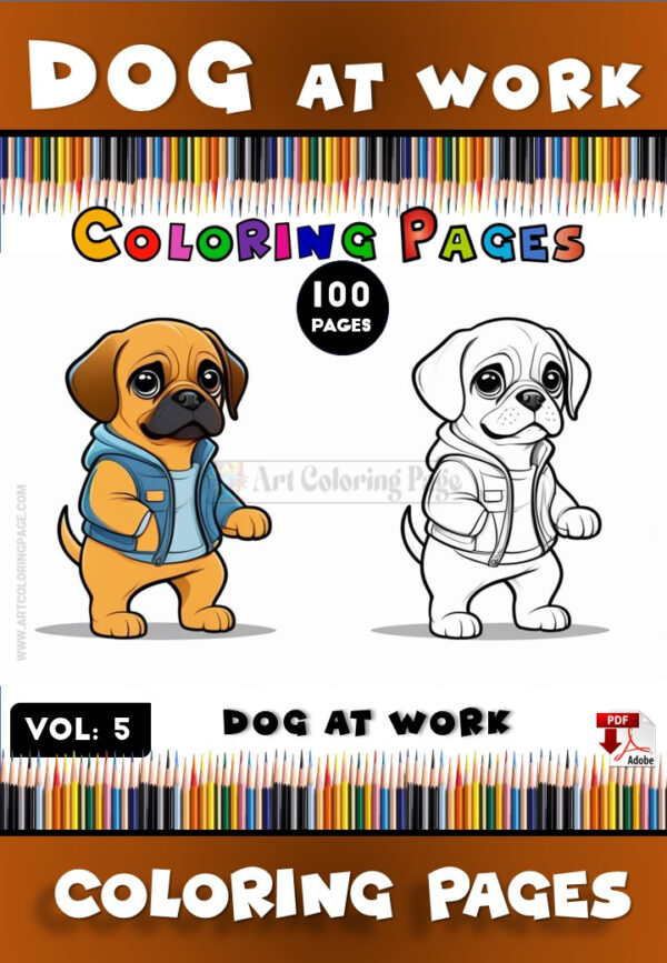 Pawsome Fun with Dog Coloring Sheet Vol 5!