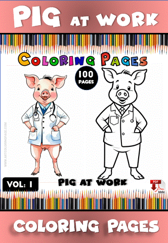 Oink-tastic Fun Awaits with Pig Coloring Pages Vol: 1! - Image 2