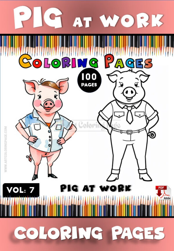 Pigs Coloring for Children A Joyful Adventure in Creativity vol 7