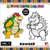 Power Up Your Pencils with Bowser Coloring Sheets Vol. 3!
