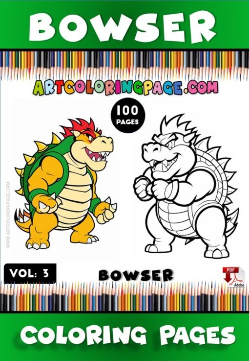 Power Up Your Pencils with Bowser Coloring Sheets Vol. 3!