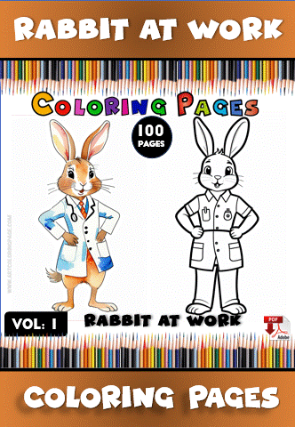 Hop into Creativity with Rabbit Coloring Pages Vol: 1! - Image 2