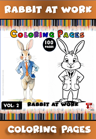 Hop into Fun with Bunny Rabbit Coloring Pages Vol: 2! - Image 2
