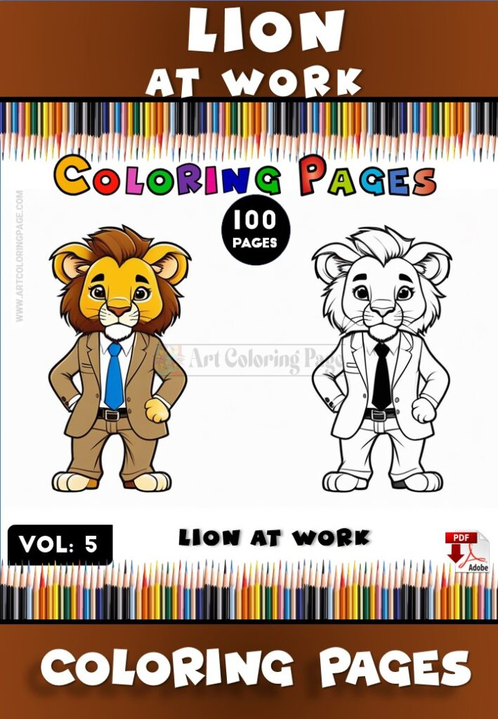 Roar into Creativity with Lion Coloring Sheets Printable Vol 5