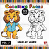 Roar into Creativity with Printable Lion Coloring Pages Vol 7!