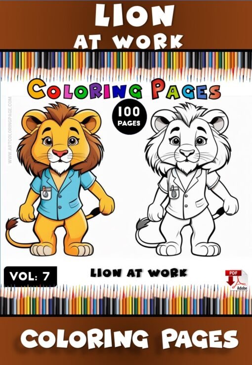 Roar into Creativity with Printable Lion Coloring Pages Vol 7!