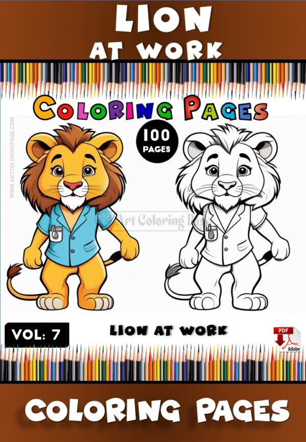 Roar into Creativity with Printable Lion Coloring Pages Vol 7!