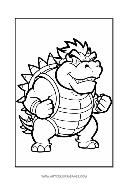 Roar into Fun with Bowser Coloring Pages for Kids Vol: 5! - Image 5