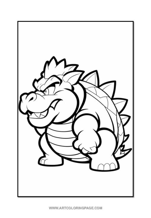 Roar into Fun with Bowser Coloring Pages for Kids Vol: 5! - Image 2