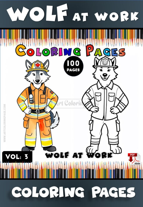 Roar with Creativity Wolf Coloring Images Vol 3
