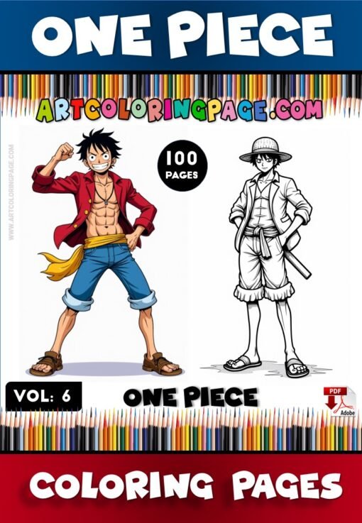 Set Sail on a Colorful Journey with One Piece Colored Pages Vol. 6!