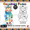 Snuggle Up with Coloring an Animal in Winter Clothes Vol 5