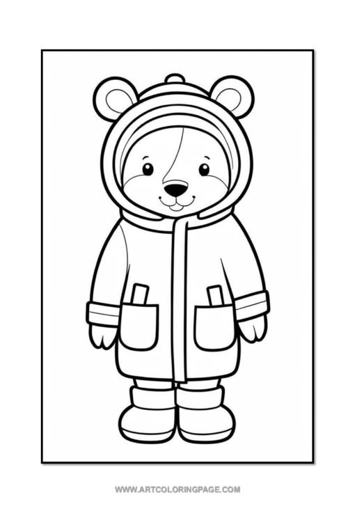 Snuggle Up with Coloring an Animal in Winter Clothes Vol: 5 - Image 4