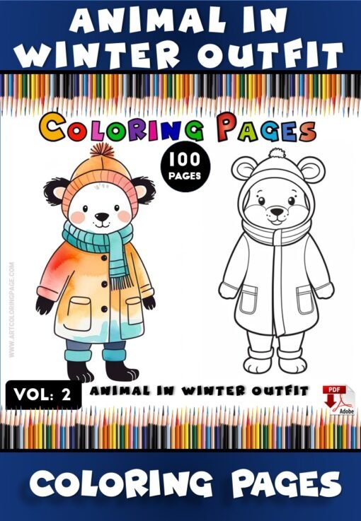 Snuggle Up with More Winter Fun in Animals in Winter Coloring Vol 2!