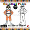 Soar into Creativity with Falcon Coloring for Kids Vol 1