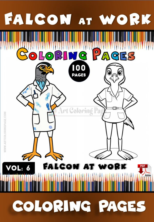 Soar into Creativity with Falcons Coloring Pages Vol 6!