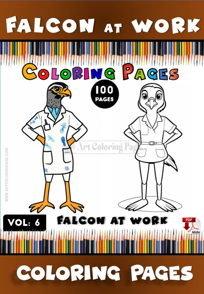 Soar into Creativity with Falcons Coloring Pages Vol 6!