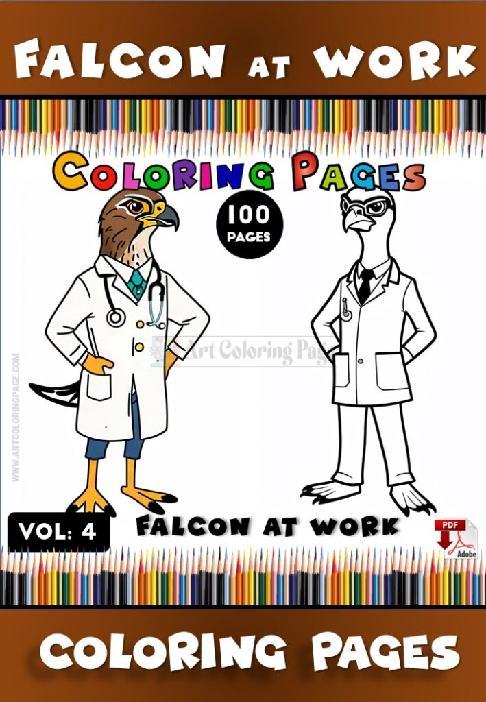 Soar into Creativity with Hawk Coloring Pages Vol 4!