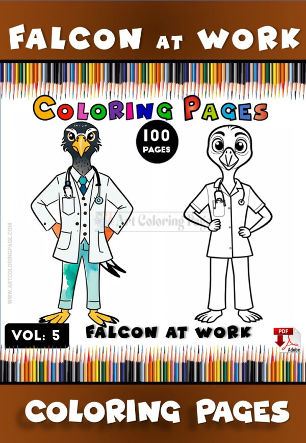 Soar into Creativity with Red-Tailed Hawk Coloring Page Vol 5!
