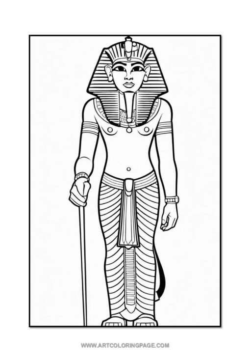 Step into Ancient Egypt with Pharaoh Coloring Pages Vol: 1! - Image 5