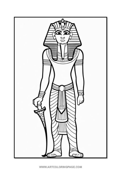 Step into Ancient Egypt with Pharaoh Coloring Pages Vol: 1! - Image 2