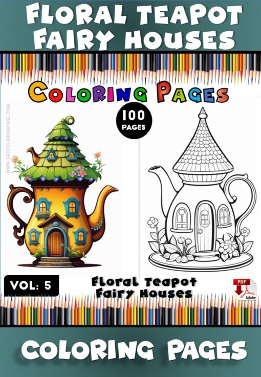 Step into a Whimsical World with Teapot Fairy Coloring Book Vol 5