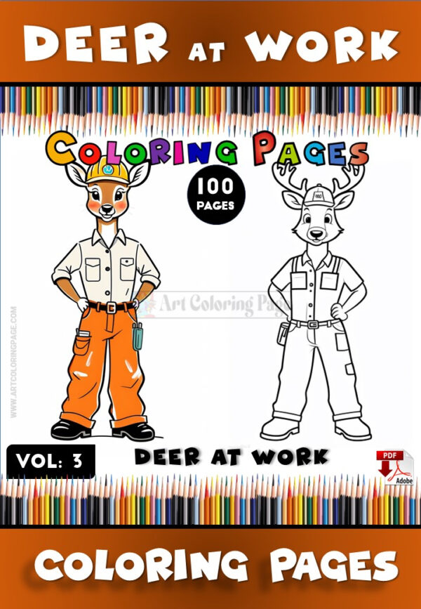 Step into the Forest with Deer Coloring Sheet Vol 3!