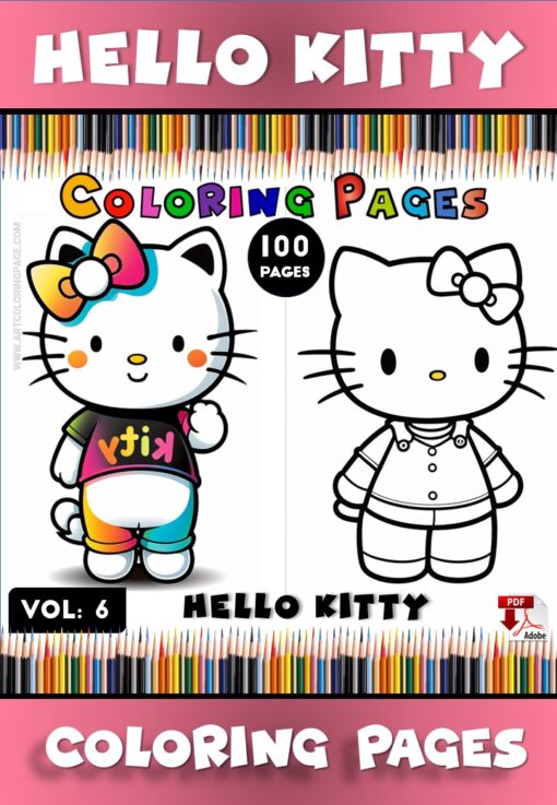 Step into the World of Hello Kitty with Hello Kitty Coloring Vol: 6