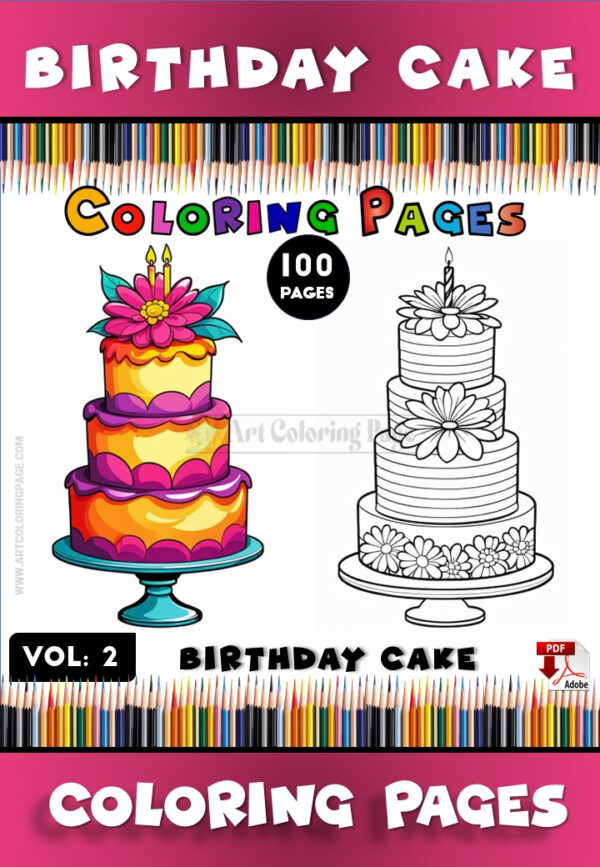 Sweeten Your Day with Cake Coloring Pages Vol 2!