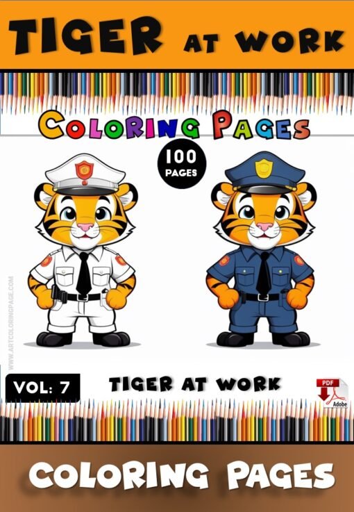 Tiger Colors for Kids Vol 7 A Roaring Adventure in Creativity