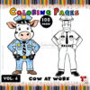 Udderly Adorable Cuteness Overload: Cute Cow Coloring Pages Vol.6