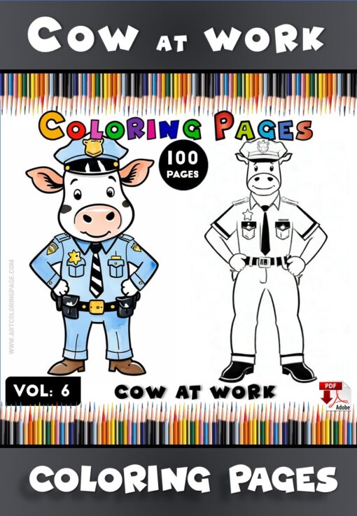 Udderly Adorable Cuteness Overload: Cute Cow Coloring Pages Vol.6