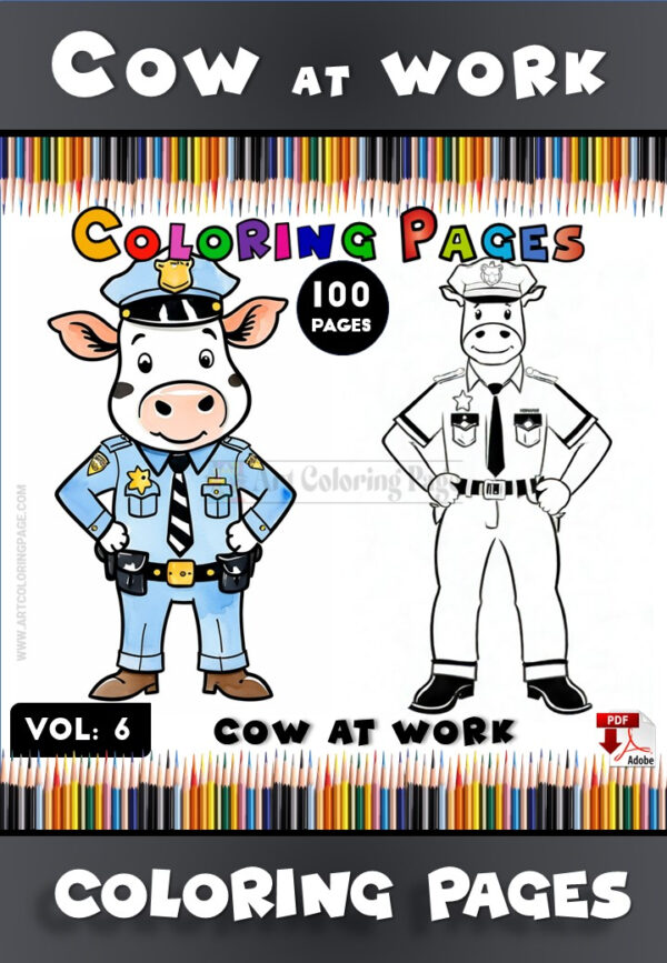 Udderly Adorable Cuteness Overload: Cute Cow Coloring Pages Vol.6